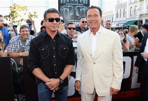 Sylvester Stallone And Arnold Schwarzenegger Posed Together At The