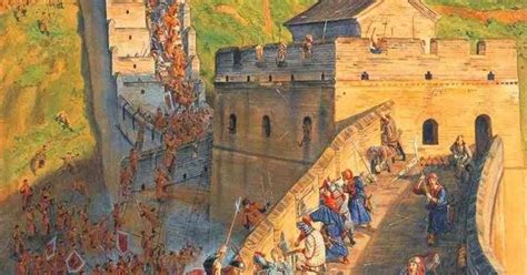 Ming Dynasty Troops Defending The Great Wall From Invaders Ancient