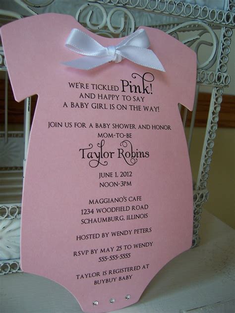 Cute Baby Shower Homemade Invitations