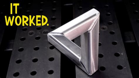 Tig Welding The Impossible Penrose Triangle Youtube