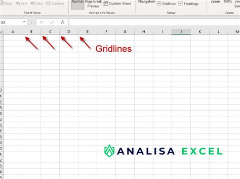 Cara Menghilangkan Gridlines Atau Garis Pemisah Kolom Dan Baris Di Excel