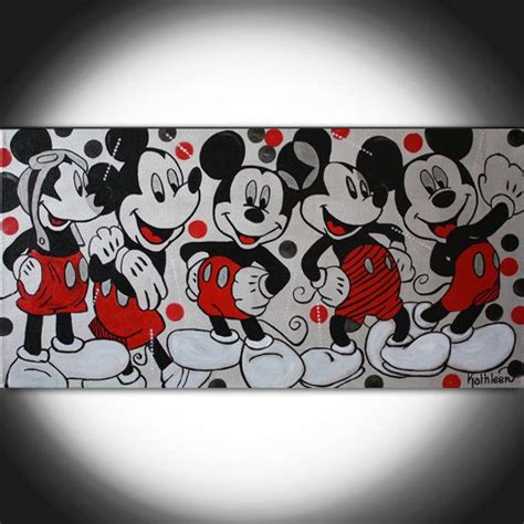 Mickey Mouse Original Artwork Canvas Walt Disney Character Etsy