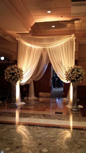 Wedding Reception Entrance Maybe Some Fabric Like This