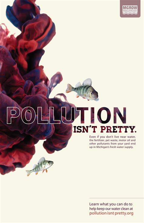 Environmental Water Protection Poster Pollution Isnt Pretty Campaign
