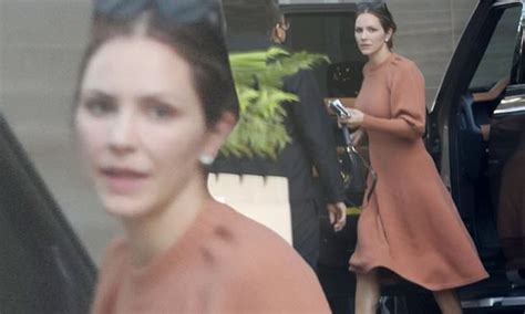 Katharine Mcphee Cuts A Chic Figure As She Exits A Vehicle During Los