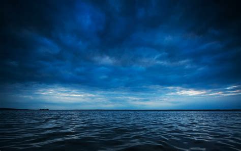 Download Horizon Ocean Sea Cloud Blue Nature Sky Hd Wallpaper
