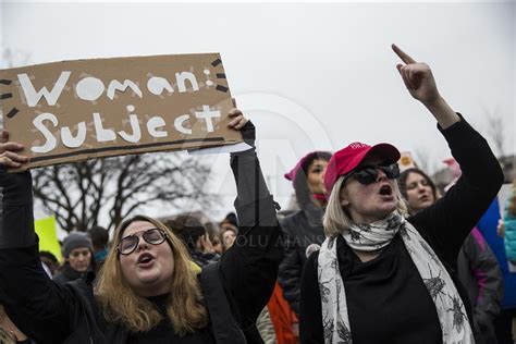 راهپیمایی زنان در واشنگتن علیه ترامپ Anadolu Ajansı