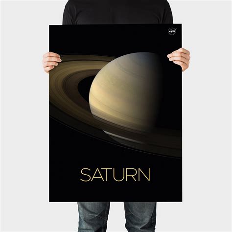 Nasa Our Planets Saturn Poster Version C Etsy