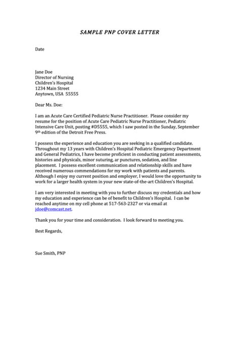 Sep 07, 2020 · new grad nurse cover letter. Sample Pediatric Nurse Practitioner Cover Letter printable ...