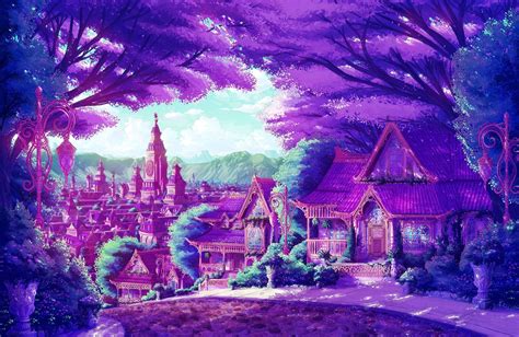 A Kingdom In The Purple Forest Anime Scenery Anime Scenery