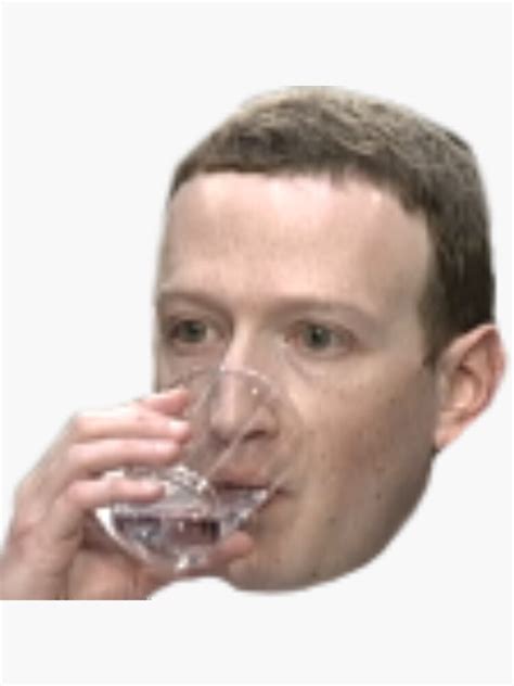 Mark Zuckerberg Mark Drinking Water Sticker For Sale By