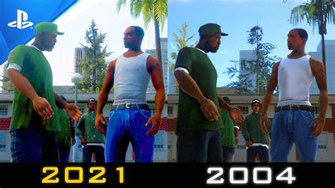 Gta San Andreas Remastered Gameplay Comparison Youtube
