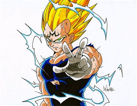 Vegeta and goku continue trading brutal blows, but the action intensifies when vegeta reveals the secret power of the saiyans: Vegeta Majin by MikeES on DeviantArt