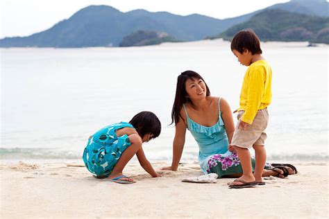 230 Japanese Girl Sitting At The Beach Stock Photos Pictures