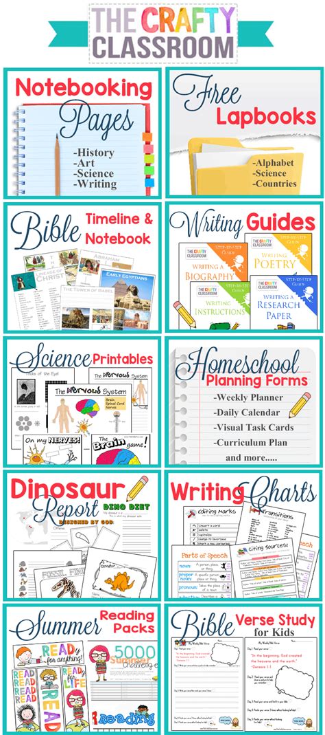 Homeschool Printables On The Crafty Classroom Free Homeschool