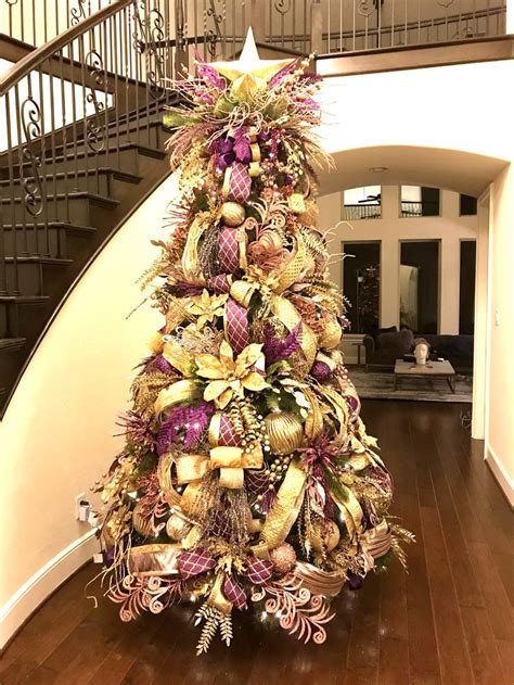 Purple Gold And Pink Christmas Tree Christmas Tree Decor Ideas 2020