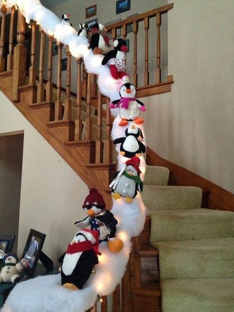 Penguin Banister I Love Penguins Christmas Stairs Christmas