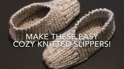 Knitted Slippers Easy For Beginners Youtube Knitted Slippers Pattern Knit Slippers Free