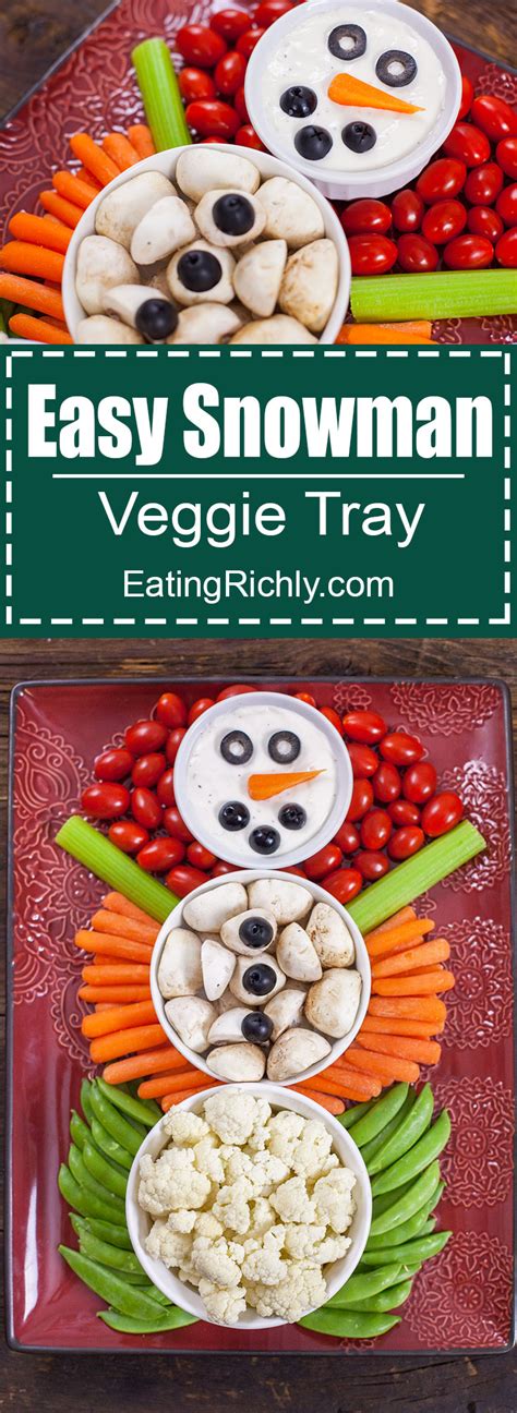 This link is to an external site that may or may not meet accessibility guidelines. Christmas Veggie Tray Snowman - Eating Richly