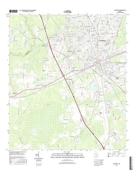 MyTopo Valdosta, Georgia USGS Quad Topo Map