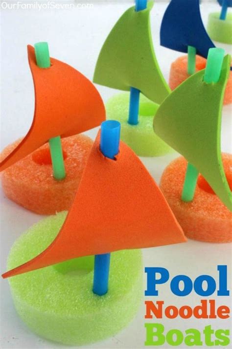 Have Fun With These 35 Cool Pool Noodle Crafts Pool Noodle Crafts Boat Crafts Vbs Crafts