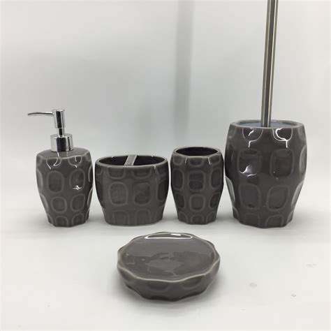 Unique Design Stoneware Bathroom Accessories Set Brt Ceramic