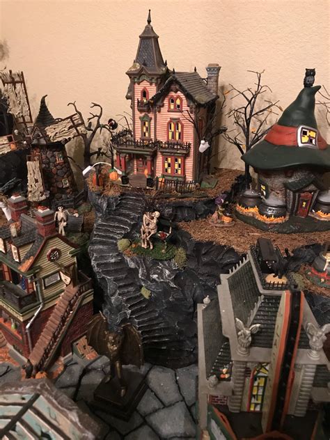 Commission A Custom Halloween Village Display Etsy Spooky Town
