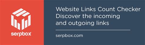 Website Links Count Checker Serpbox
