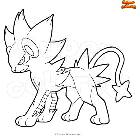 Coloring Page Pokemon Luxray Coloring Home