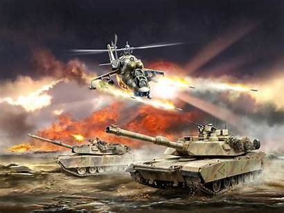 Abrams Tank War Helicopters Military Armored Gulf