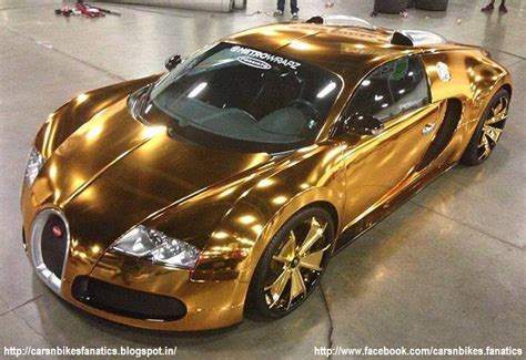 Car And Bike Fanatics Gold Plated Bugatti Veyron