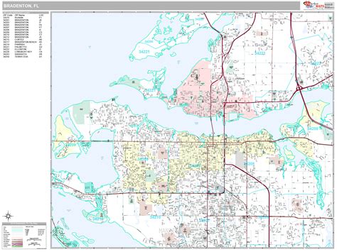 Bradenton Florida Wall Map Premium Style By Marketmaps