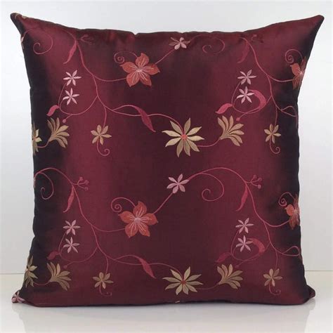 Burgundy Pillow Decorative Throw Pillow Cover Cushion Cover Etsy