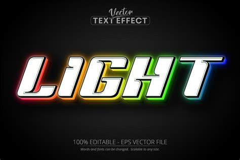 Artstation Neon Glowing Text Effect Light Colorful Text Style