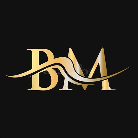 Letter Bm Logo Design Initial Bm Logotype Template Stock Vector