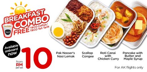 Airasia group berhad, an investment holding company, provides commercial air in addition, the company provides inflight meal products; AirAsia Latest Breakfast Combos