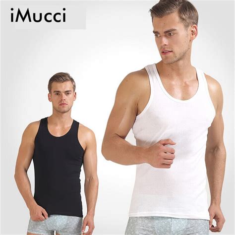 Imucci White Singlet Men Tank Tops Bodybuilding Cotton Sleeveless Undershirts Male Bodybuilding