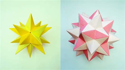 How To Make An Origami Modular Decorative Star Ball Youtube