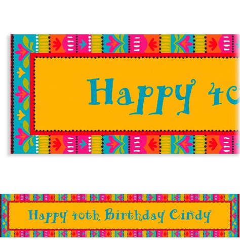 Custom Fiesta Brights Banner 6ft Party City