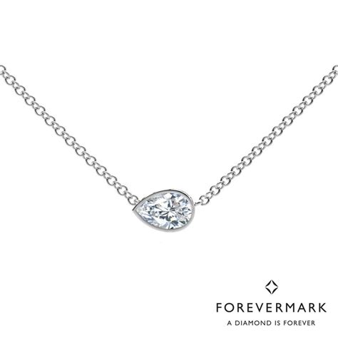 forevermark tribute collection pear diamond necklace in 18kt white gold 1 3ct diamond