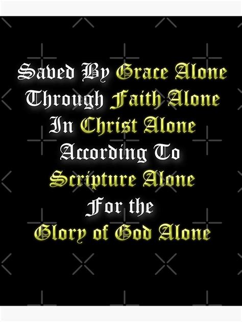 5 Solas Reformed Christian Grace Alone Faith Alone Christ Alone