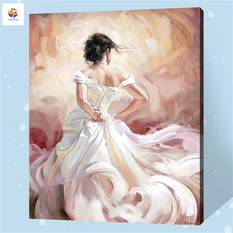 Frameless Diy Digital Painting By Number Dressing Bride Acrylic Paint
