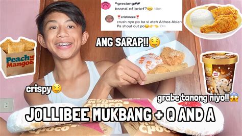 Jollibee Mukbang Q And A Ang Sarap Grabe Youtube