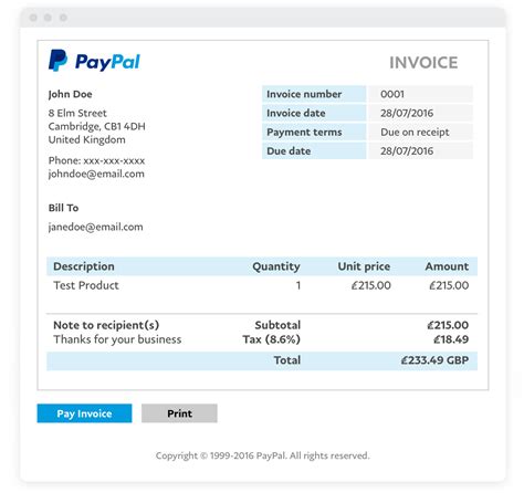 Fake Paypal Receipt Template