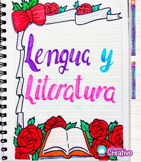 Portada Lengua Y Literatura Caratula Lenguaje Cuaderno Carátulas