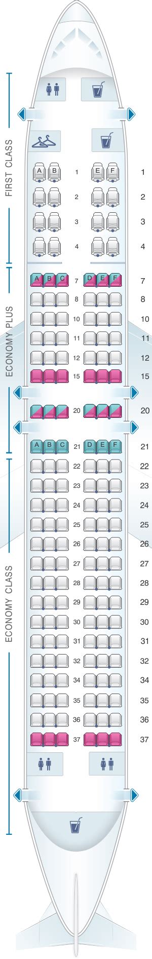 Seat Map United Airlines Boeing B737 800 Version 1 Seatmaestro