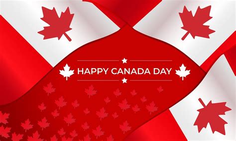 Canada Day Banner Template With Maple Leafs And Canada Flag Vector Art At Vecteezy