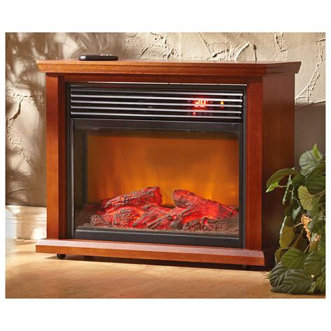 Infrared Fireplace With Mantel 613387 Home Heaters At Sportsmans Guide