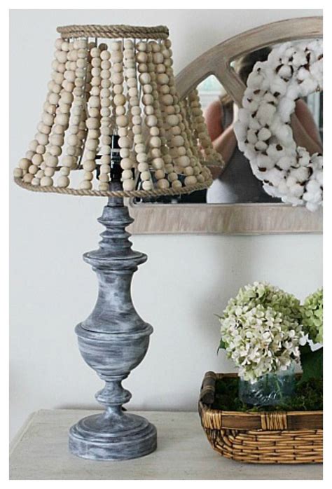 Originally i was going to use an old lamp shade, but i never acquired one. How To Make A Pottery Barn Inspired Wood Bead Lamp ...