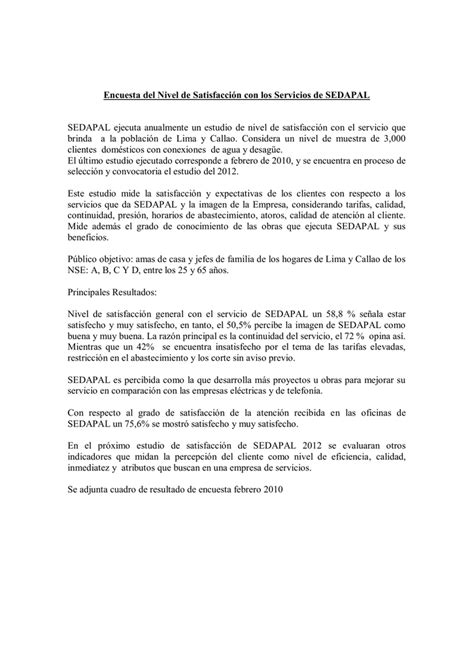 Modelo De Carta De Reclamo A Sedapal Compartir Carta